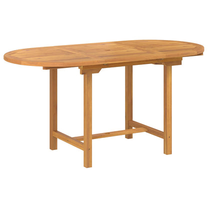 vidaXL Garten Essgruppe 5 pcs Braun Massivholz Teak