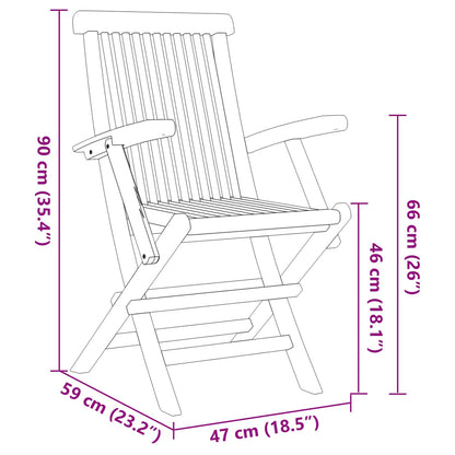 vidaXL Salle à manger de jardin 7 pcs Bois de teck massif Marron