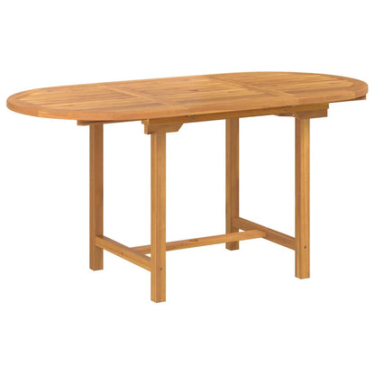 vidaXL Garten Essgruppe 5 pcs Braun Massivholz Teak
