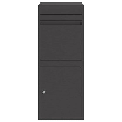 Paketdrop-Box mit Speicher Schwarz 41 x 38 x 103 cm Stahl