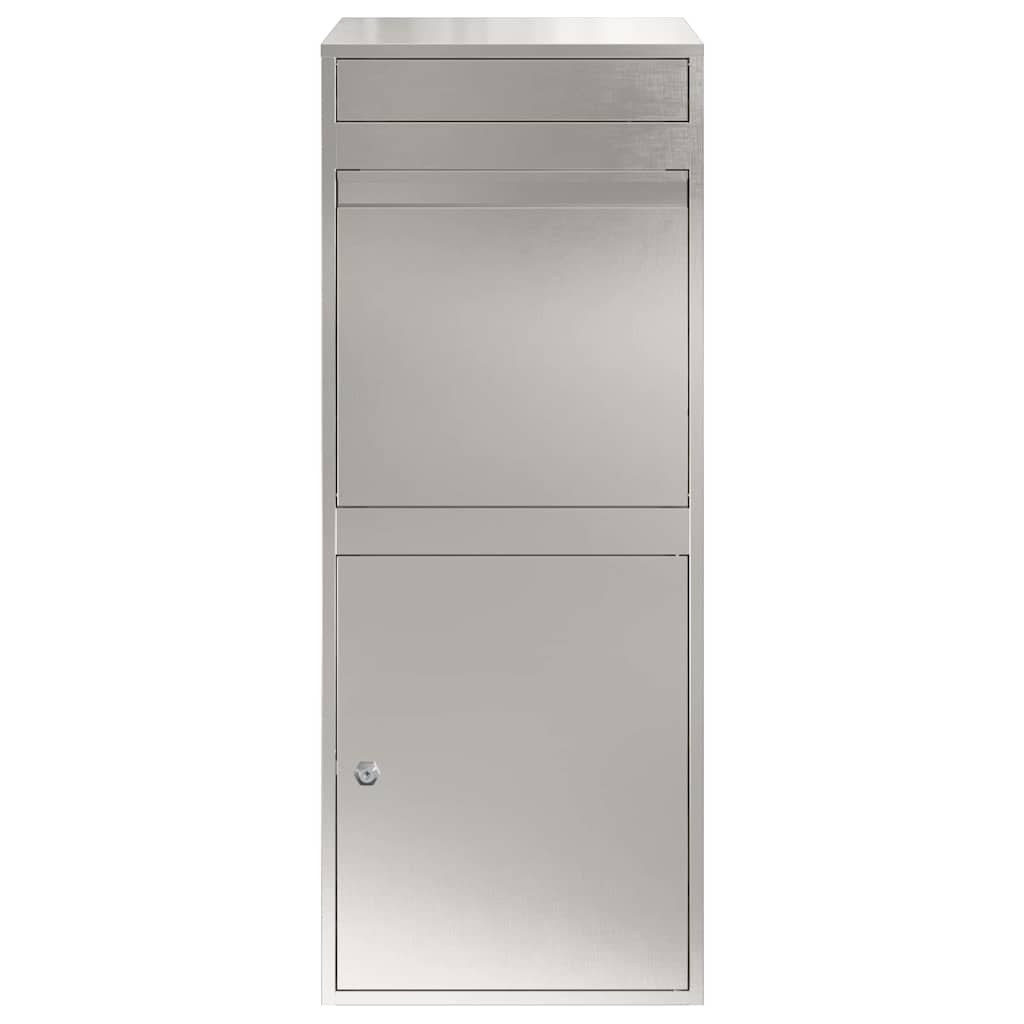 Paketdrop-Box mit Speicher Silber 47,5 x 38 x 59 cm Edelstahl