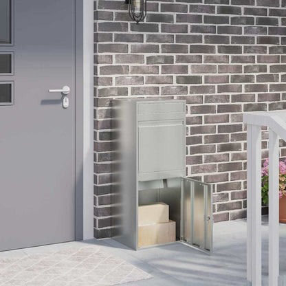 Paketdrop-Box mit Tür Schwarz 41 x 38 x 103 cm Verzinkter Stahl