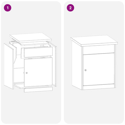 Paketdrop-Box mit Speicher Schwarz 47,5 x 38 x 59 cm Stahl