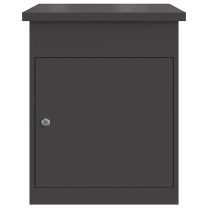 Paketdrop-Box mit Speicher Schwarz 47,5 x 38 x 59 cm Stahl