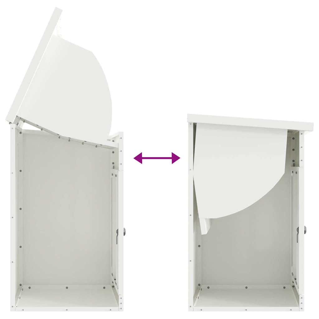 Paketdrop-Box mit Speicher mit Tür Weiß 47,5 x 38 x 59 cm Stahl