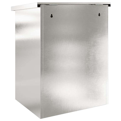 Paketdrop-Box mit Speicher Silber 47,5 x 38 x 59 cm Edelstahl