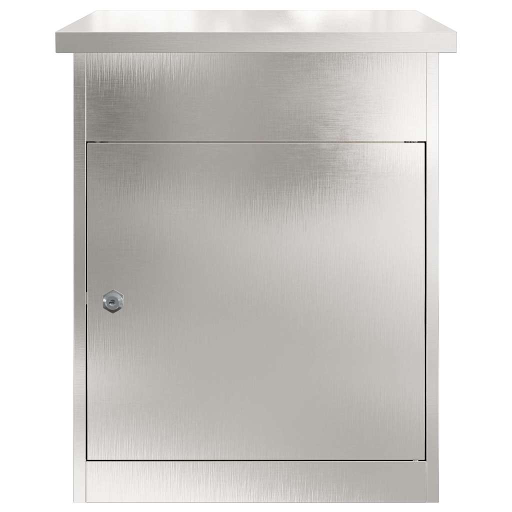 Paketdrop-Box mit Speicher Silber 47,5 x 38 x 59 cm Edelstahl