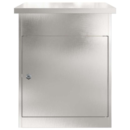 Paketdrop-Box mit Speicher Silber 47,5 x 38 x 59 cm Edelstahl
