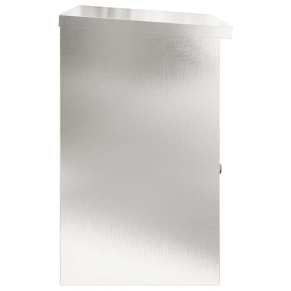 Paketdrop-Box mit Speicher Silber 47,5 x 38 x 59 cm Edelstahl