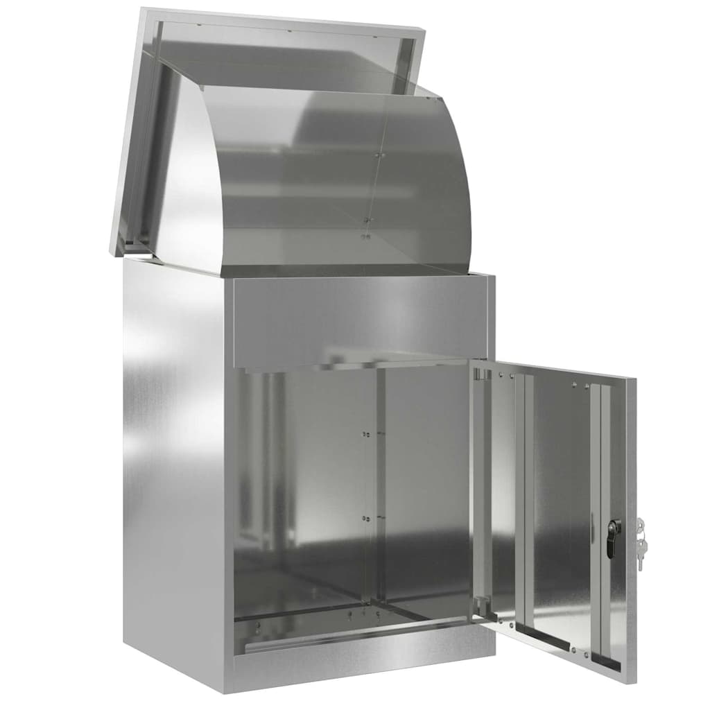 Paketdrop-Box Schwarz 47,5 x 38 x 59 cm Verzinkter Stahl