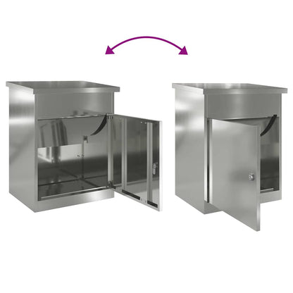 Paketdrop-Box Schwarz 47,5 x 38 x 59 cm Verzinkter Stahl