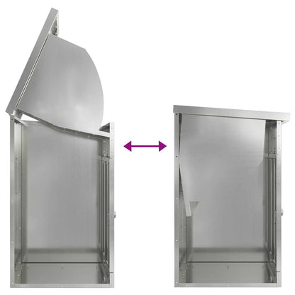 Paketdrop-Box Schwarz 47,5 x 38 x 59 cm Verzinkter Stahl