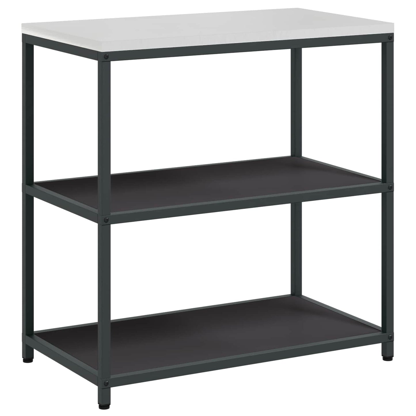 vidaXL Rangement de cuisine avec étagère Noir 60 x 50 x 92 cm Acier