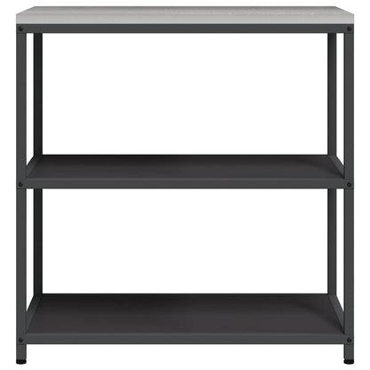 vidaXL Rangement de cuisine avec étagère Noir 60 x 50 x 92 cm Acier