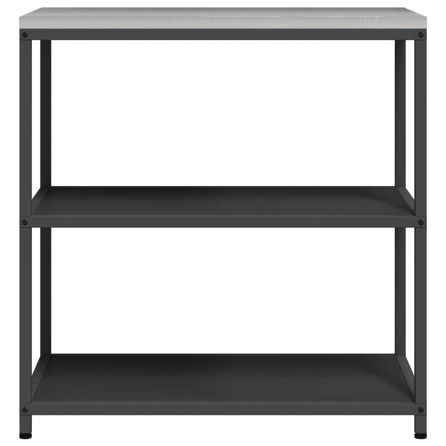 vidaXL Rangement de cuisine avec étagère Noir 60 x 50 x 92 cm Acier