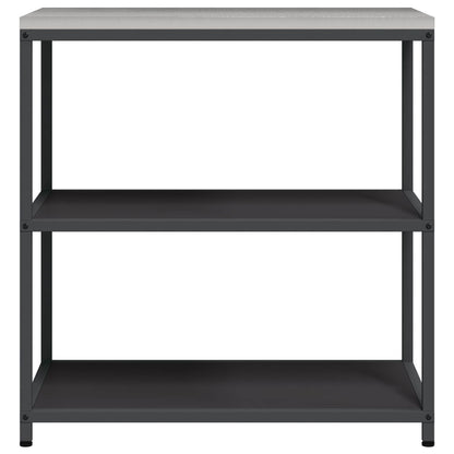 vidaXL Rangement de cuisine avec étagère Noir 60 x 50 x 92 cm Acier