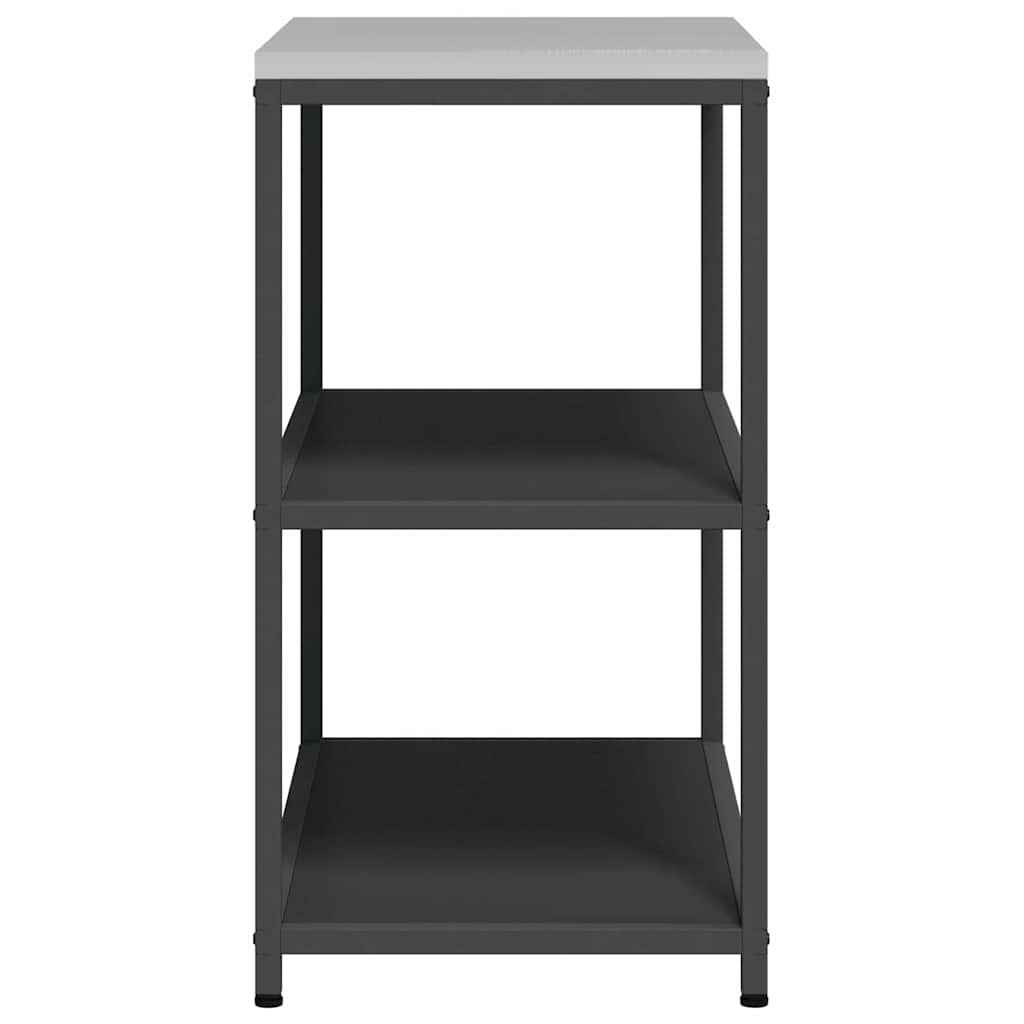 vidaXL Rangement de cuisine avec étagère Noir 60 x 50 x 92 cm Acier