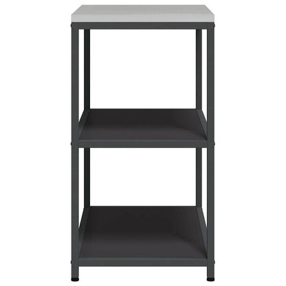 vidaXL Rangement de cuisine avec étagère Noir 60 x 50 x 92 cm Acier