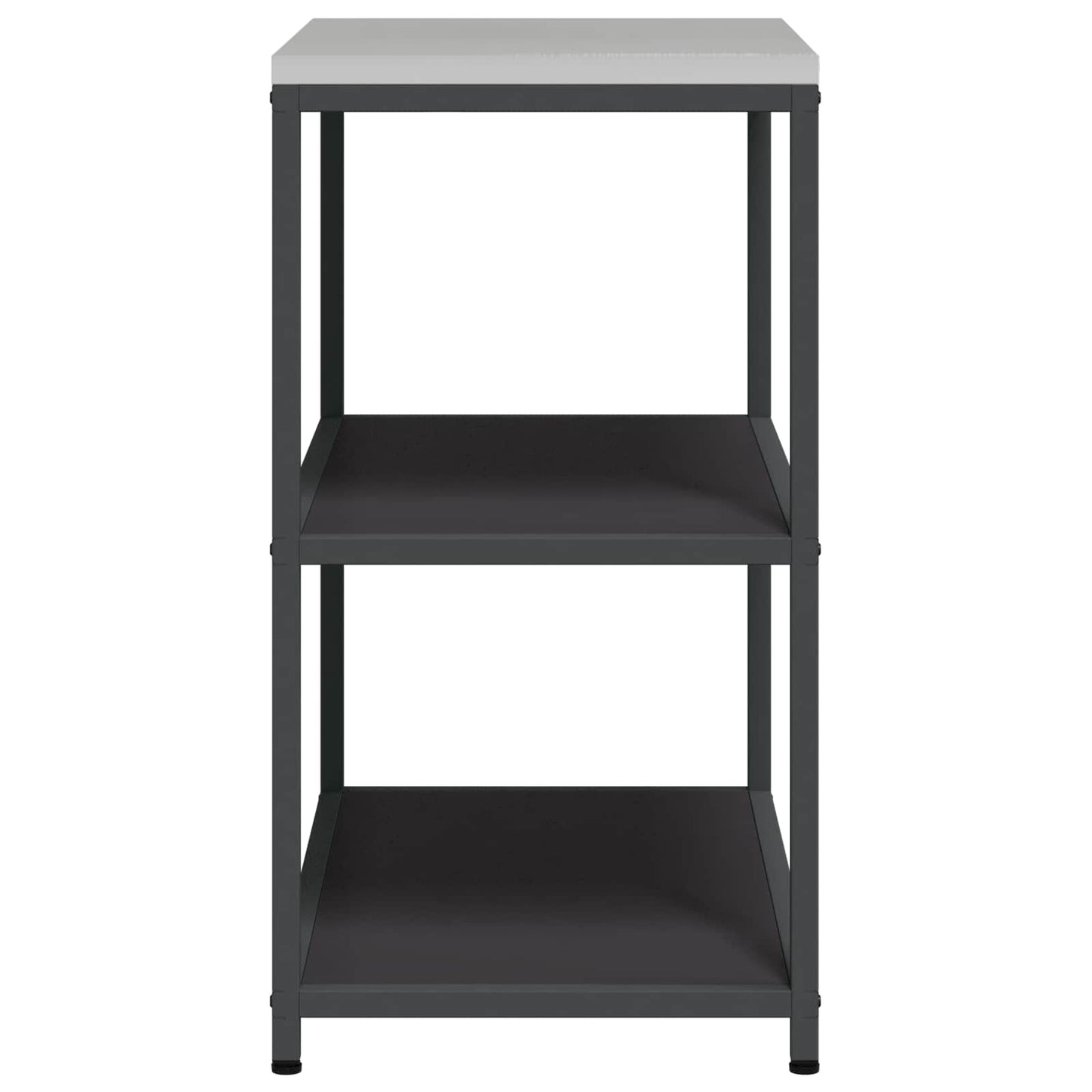 vidaXL Rangement de cuisine avec étagère Noir 60 x 50 x 92 cm Acier