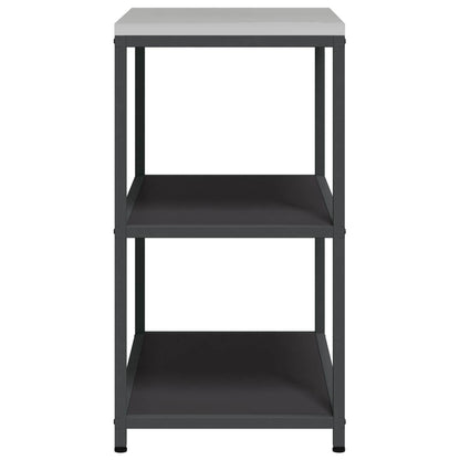 vidaXL Rangement de cuisine avec étagère Noir 60 x 50 x 92 cm Acier