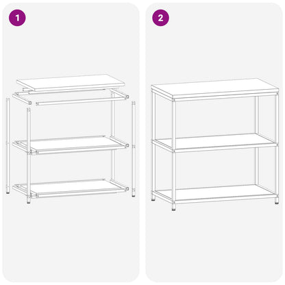 vidaXL Rangement de cuisine avec étagère Blanc 60 x 50 x 92 cm Acier