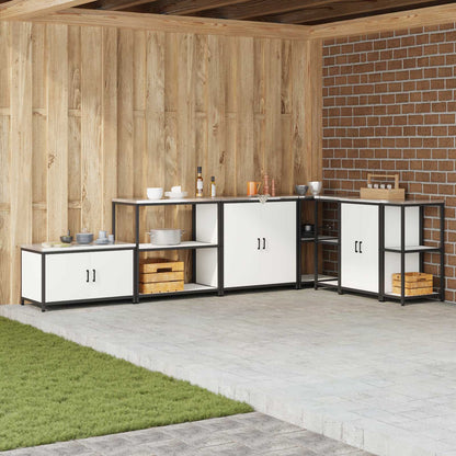 vidaXL Rangement de cuisine avec étagère Blanc 60 x 50 x 92 cm Acier