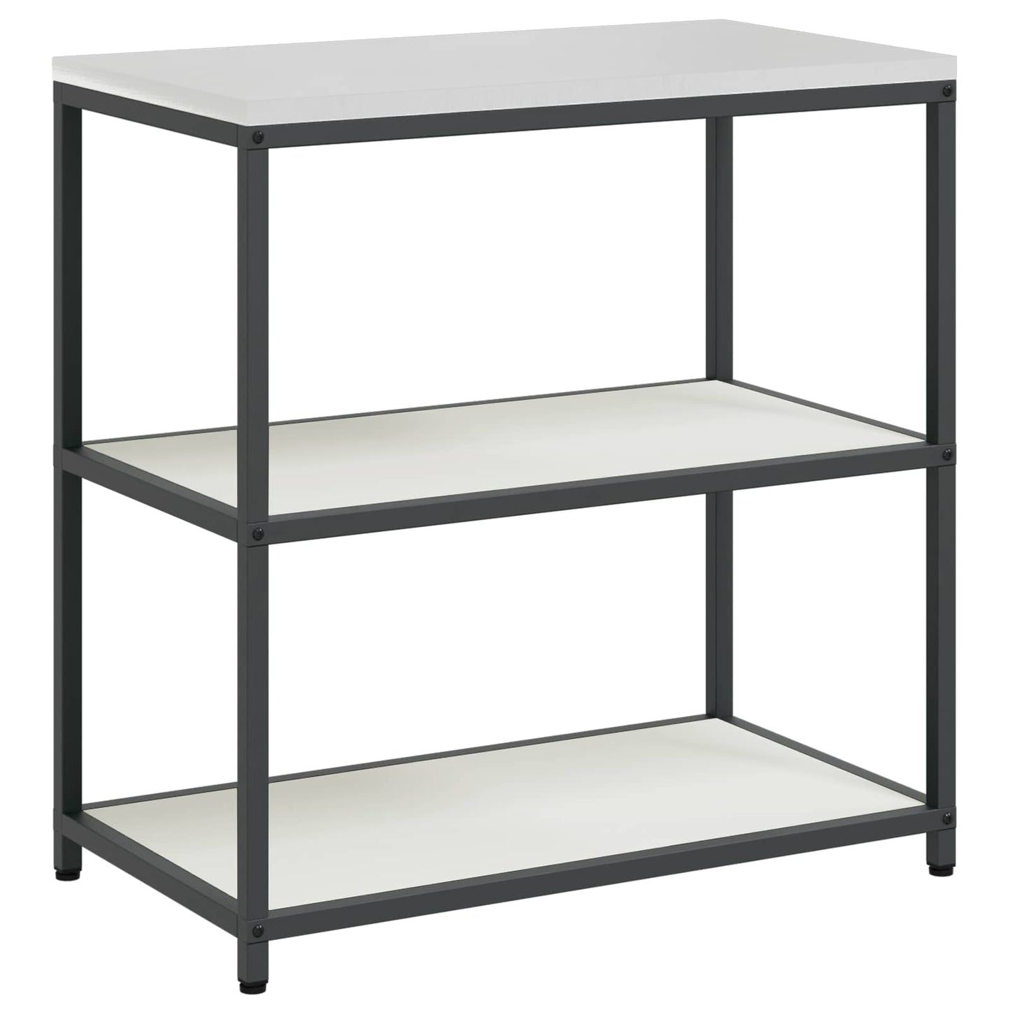 vidaXL Rangement de cuisine avec étagère Blanc 60 x 50 x 92 cm Acier