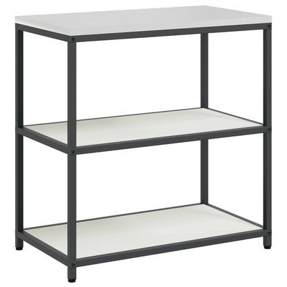 vidaXL Rangement de cuisine avec étagère Blanc 60 x 50 x 92 cm Acier