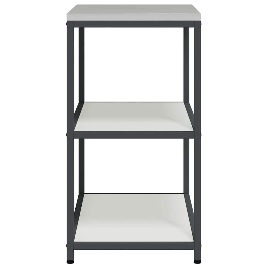 vidaXL Rangement de cuisine avec étagère Blanc 60 x 50 x 92 cm Acier