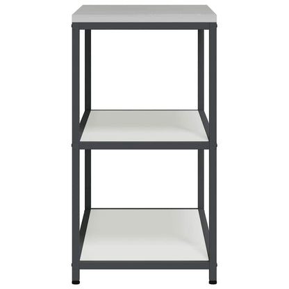 vidaXL Rangement de cuisine avec étagère Blanc 60 x 50 x 92 cm Acier