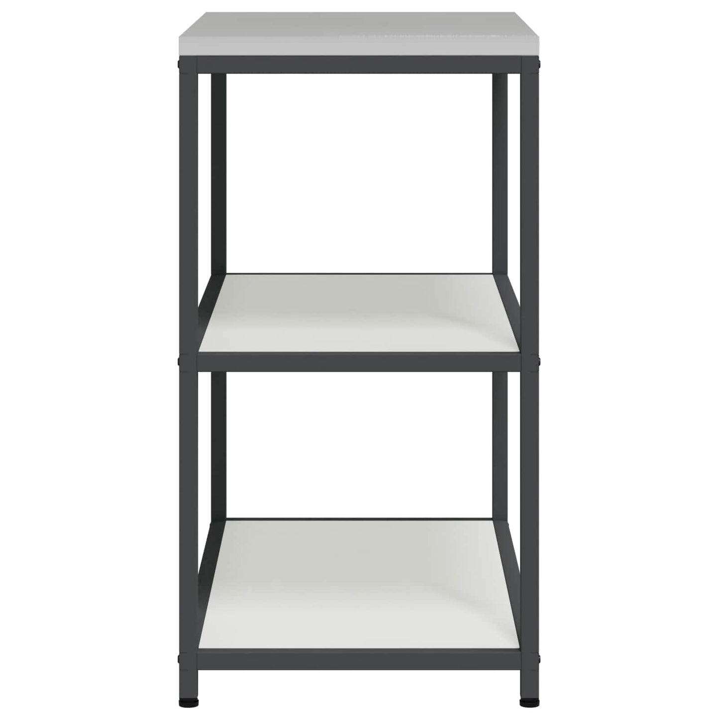 vidaXL Rangement de cuisine avec étagère Blanc 60 x 50 x 92 cm Acier