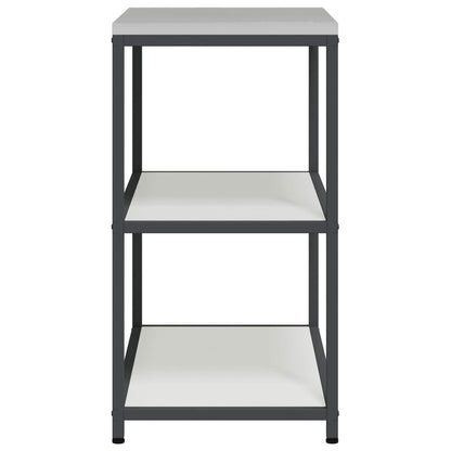vidaXL Rangement de cuisine avec étagère Blanc 60 x 50 x 92 cm Acier