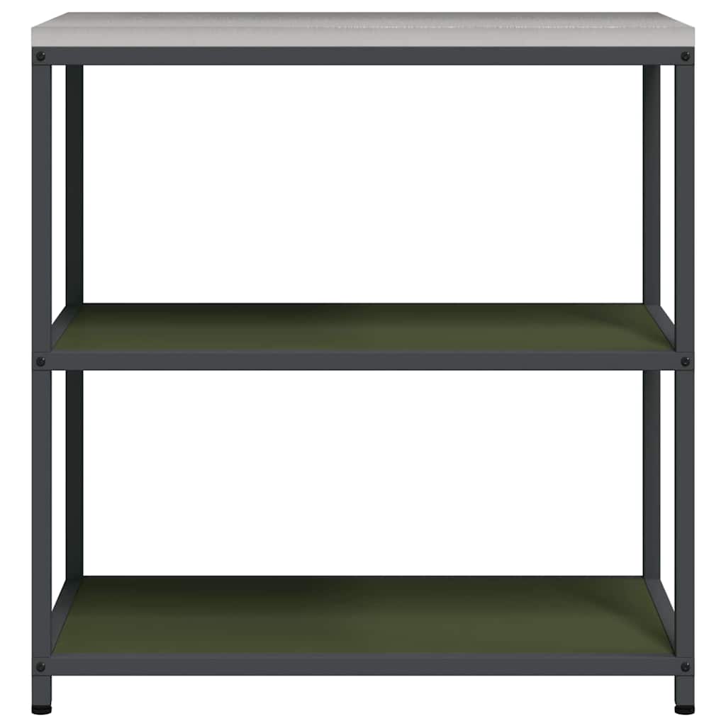 vidaXL Küchenaufbewahrung mit Regal Olive Grün 60 x 50 x 92 cm Stahl