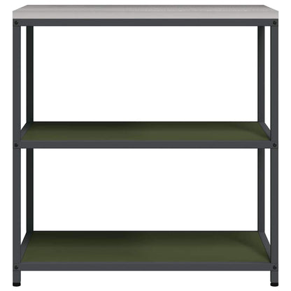 vidaXL Küchenaufbewahrung mit Regal Olive Grün 60 x 50 x 92 cm Stahl
