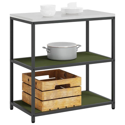 vidaXL Küchenaufbewahrung mit Regal Olive Grün 60 x 50 x 92 cm Stahl