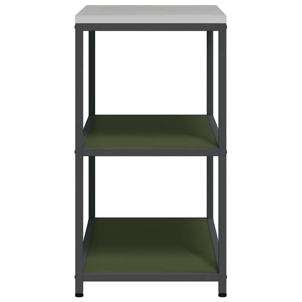 vidaXL Küchenaufbewahrung mit Regal Olive Grün 60 x 50 x 92 cm Stahl
