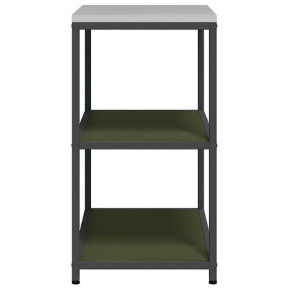 vidaXL Küchenaufbewahrung mit Regal Olive Grün 60 x 50 x 92 cm Stahl