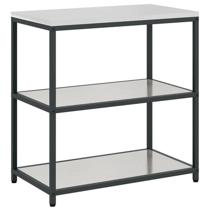 vidaXL Küchenaufbewahrung mit Regal Silber 60 x 50 x 92 cm Stahl