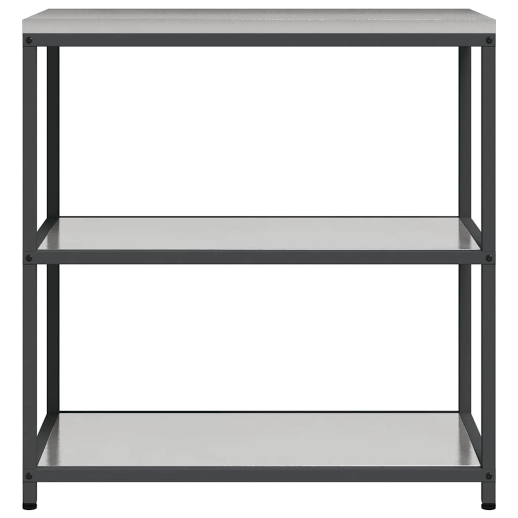 vidaXL Küchenaufbewahrung mit Regal Silber 60 x 50 x 92 cm Stahl
