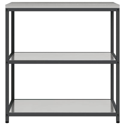 vidaXL Küchenaufbewahrung mit Regal Silber 60 x 50 x 92 cm Stahl