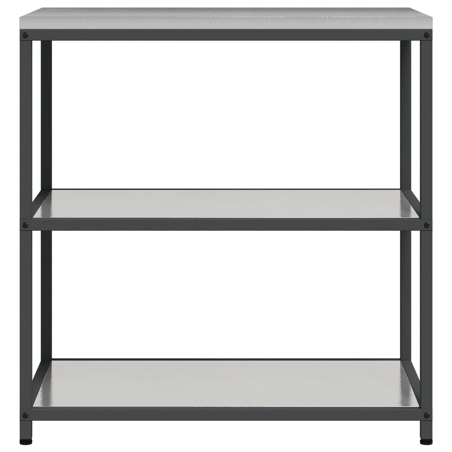 vidaXL Küchenaufbewahrung mit Regal Silber 60 x 50 x 92 cm Stahl