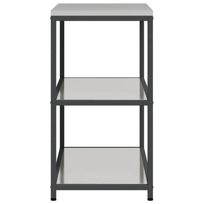 vidaXL Küchenaufbewahrung mit Regal Silber 60 x 50 x 92 cm Stahl