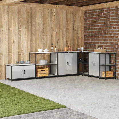 Küchenaufbewahrung mit Regal Silber 60 x 50 x 92 cm Stahl