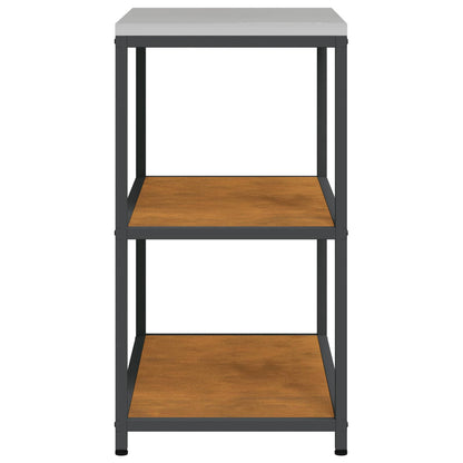 vidaXL Küchenaufbewahrung mit Regal Rostig 60 x 50 x 92 cm Stahl