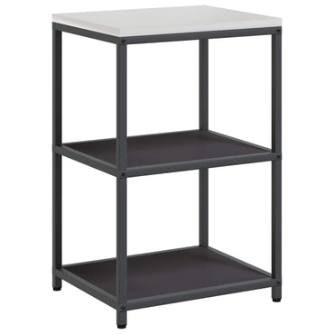 vidaXL Küchenaufbewahrung mit Regal Schwarz 60 x 50 x 92 cm Stahl