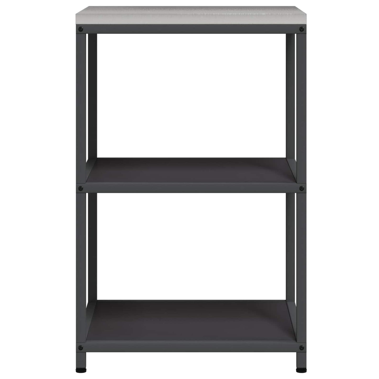 Küchenaufbewahrung mit Regal Schwarz 60 x 50 x 92 cm Stahl