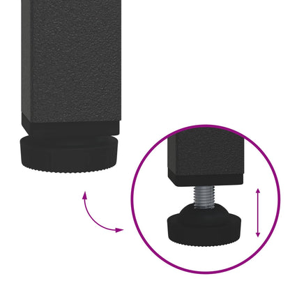 Küchenaufbewahrung mit Regal Schwarz 60 x 50 x 92 cm Stahl