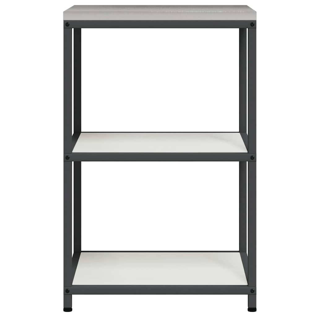 vidaXL Küchenaufbewahrung mit Regal Weiß 60 x 50 x 92 cm Stahl
