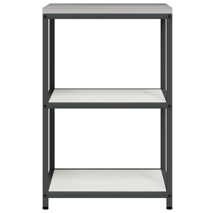 vidaXL Küchenaufbewahrung mit Regal Weiß 60 x 50 x 92 cm Stahl