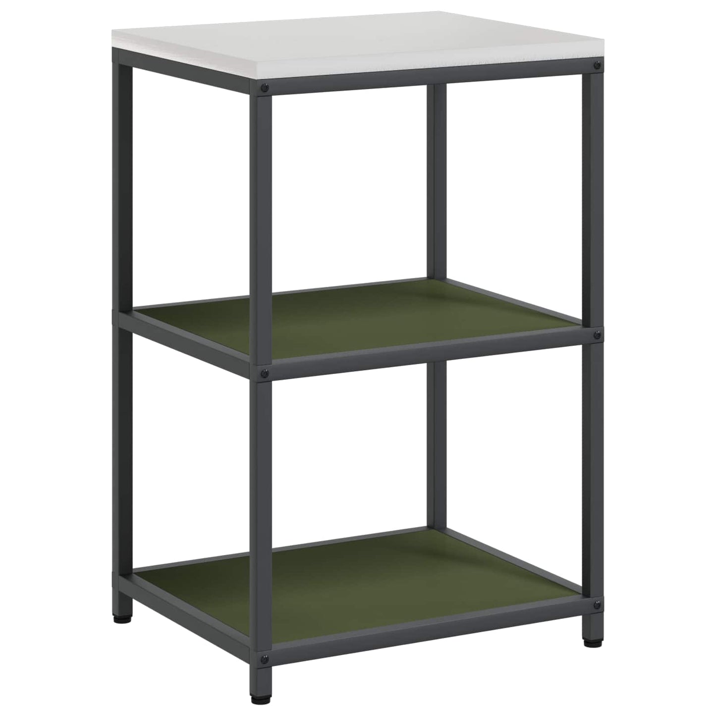 vidaXL Küchenaufbewahrung mit Regal Olive Grün 60 x 50 x 92 cm Stahl